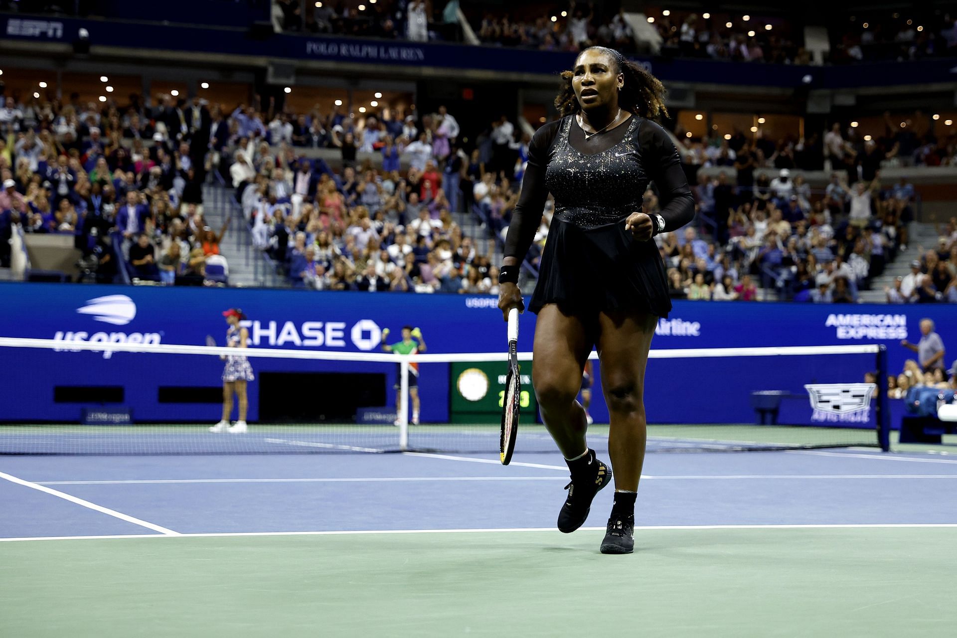 Serena Williams in action at the 2022 US Open. Photo by Sarah Stier/Getty Images