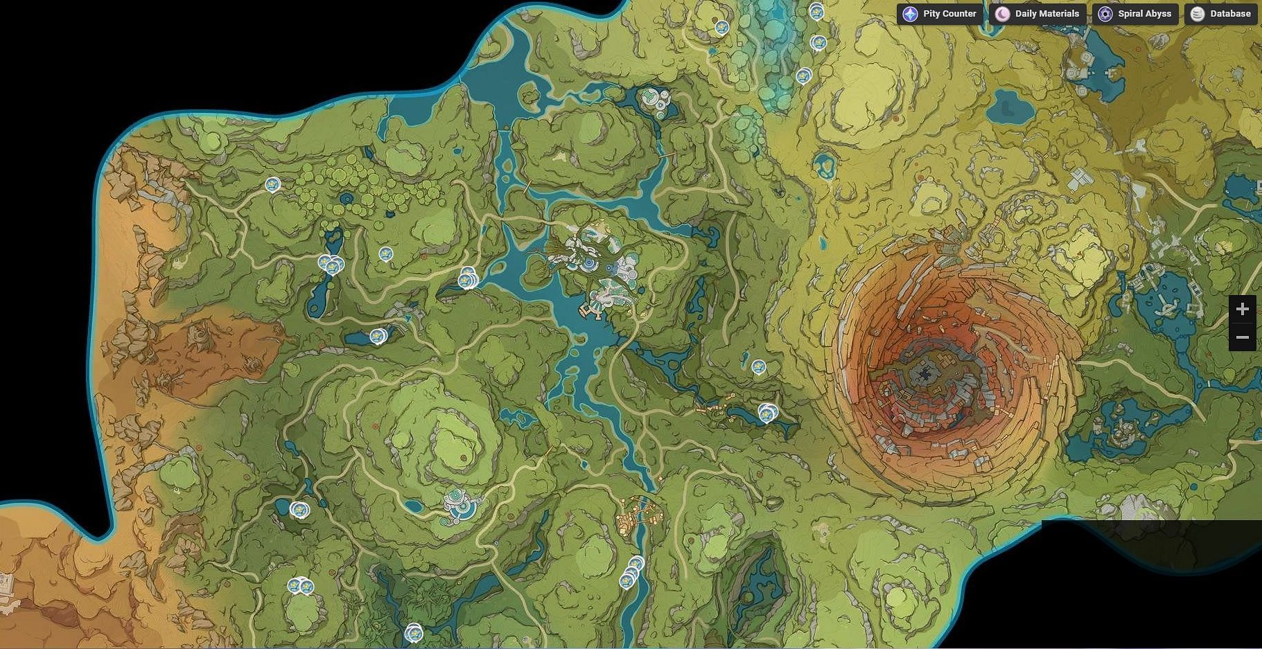 Genshin Impact Kalpalata location (Image via Teyvat Interactive Map)