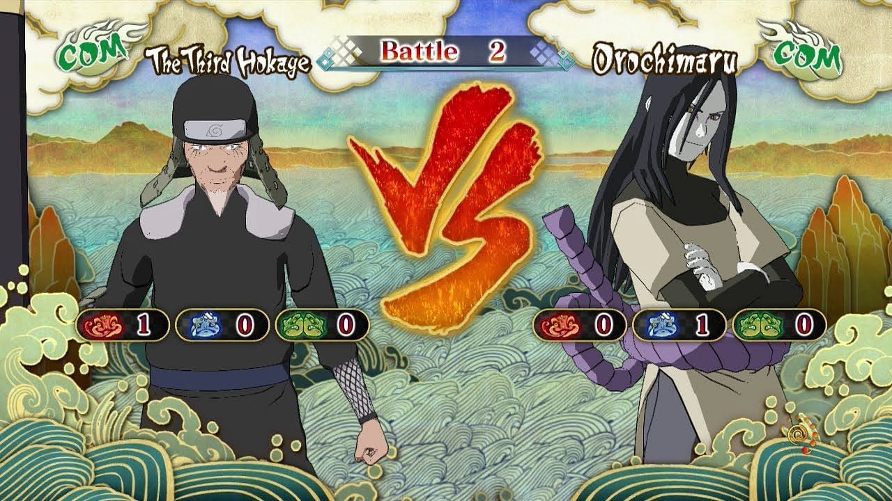 orochimaru vs hiruzen 