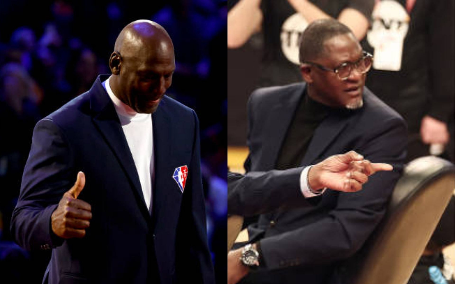 Michael Jordan (left); Dominique Wilkins (right)