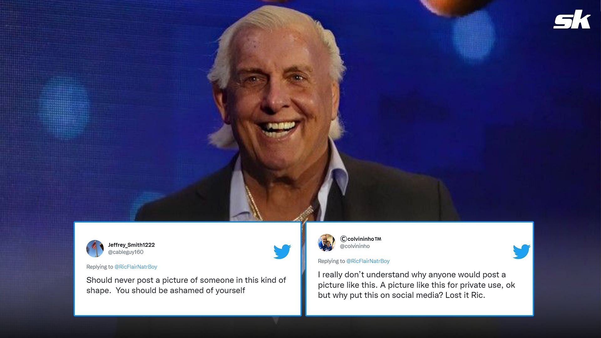 Fans were not happy about Ric Flair posting a picture of Steve McMichael, who is battling ALS