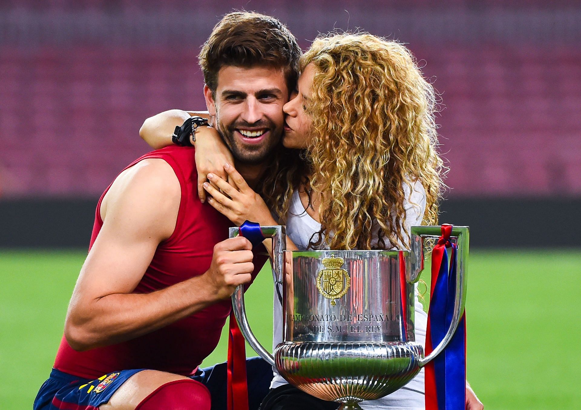Barcelona star Gerard Pique with former partner Shakira.