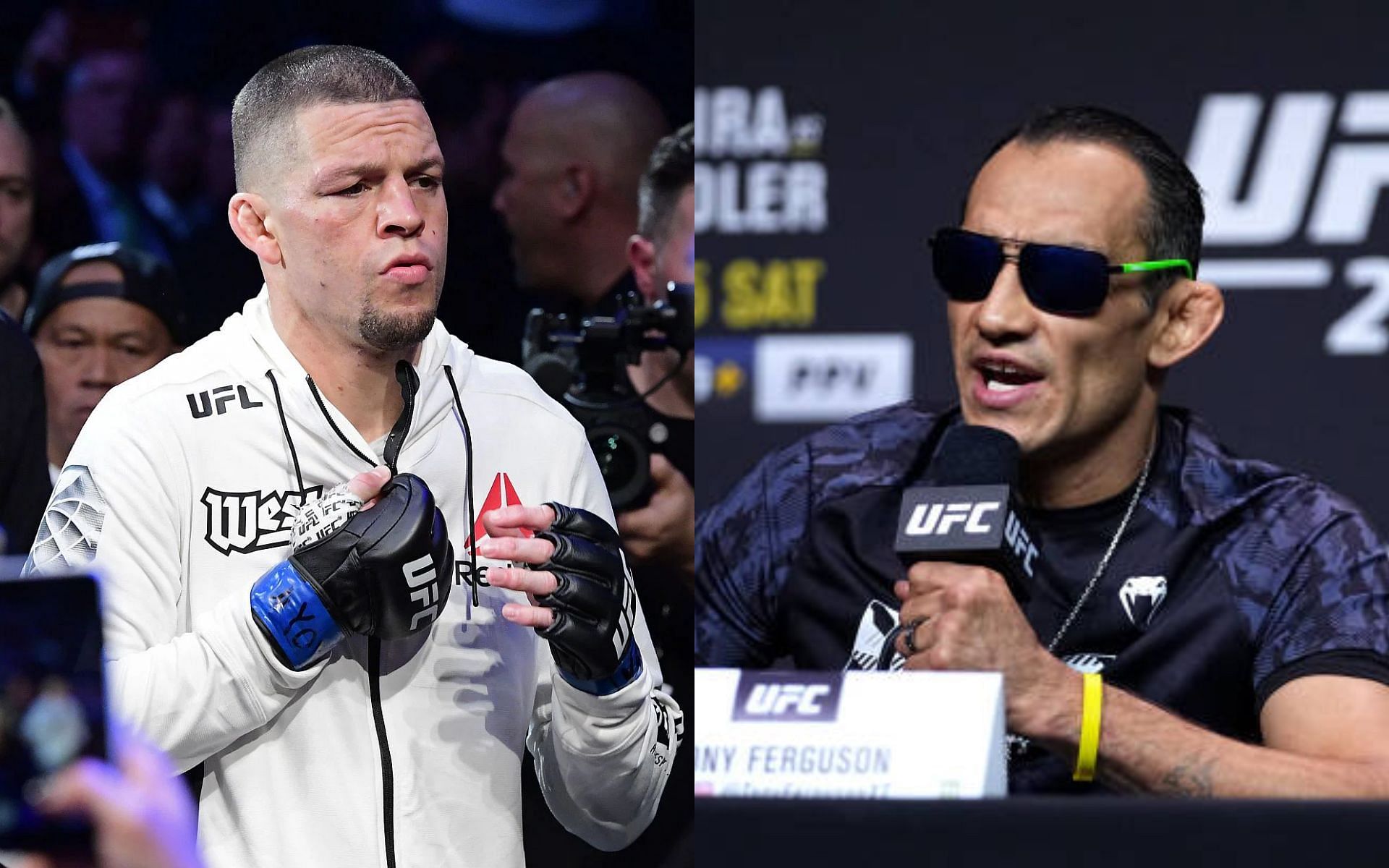 Nate Diaz (left) and Tony Ferguson (right)