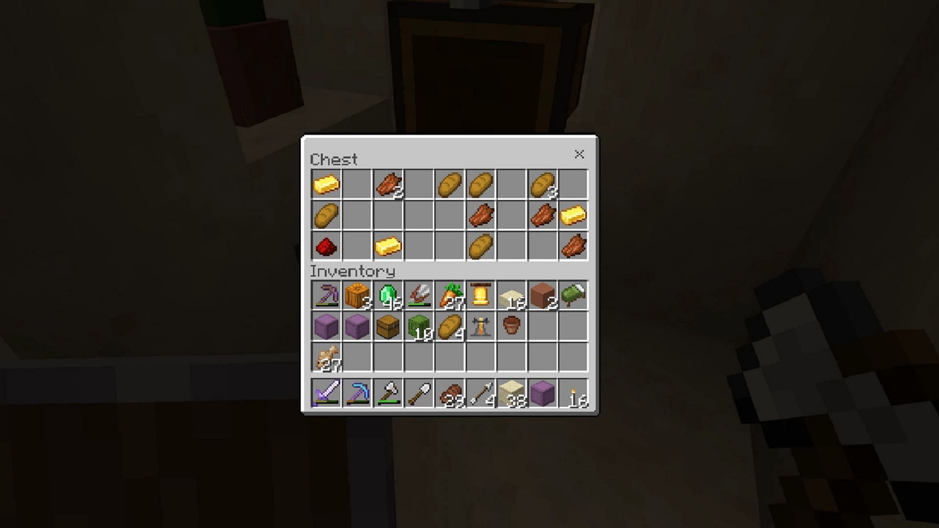 Loot from a village chest in Minecraft (Image via Mojang)