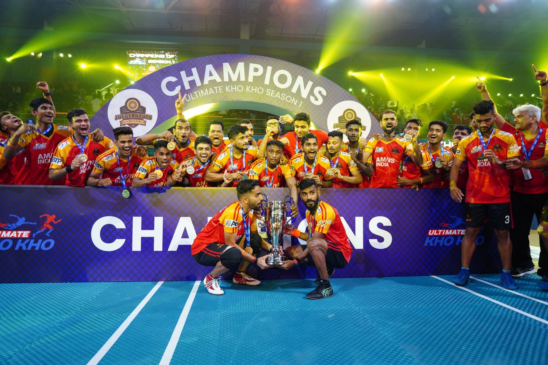 Odisha Juggernauts are the first champions of Ultimate Kho Kho 2022 (Image: Twitter)