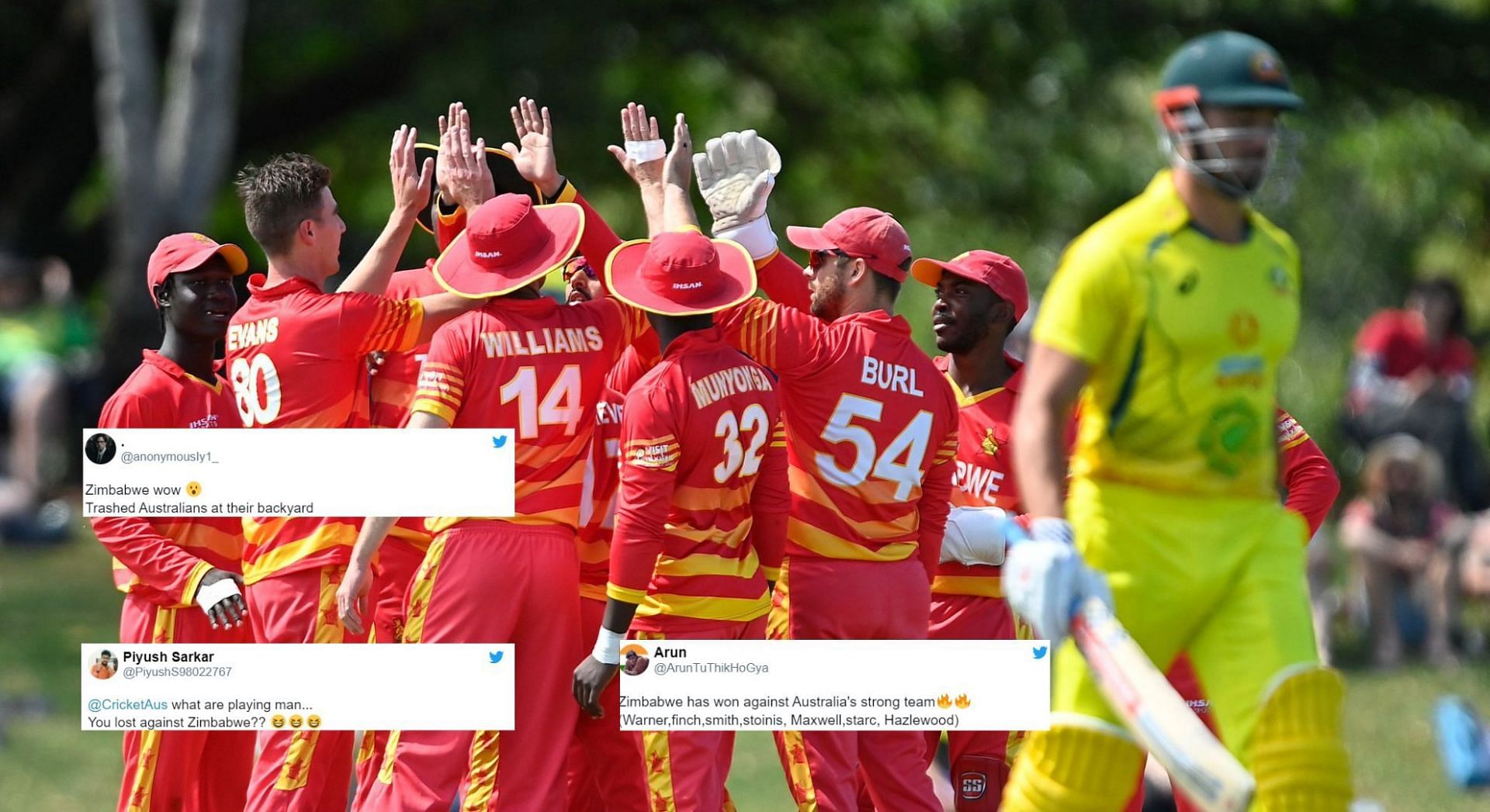 Ryan Burl took a fifer against Australia as the hosts were all out for 141. [Pic credits: Zimbabwe Cricket]