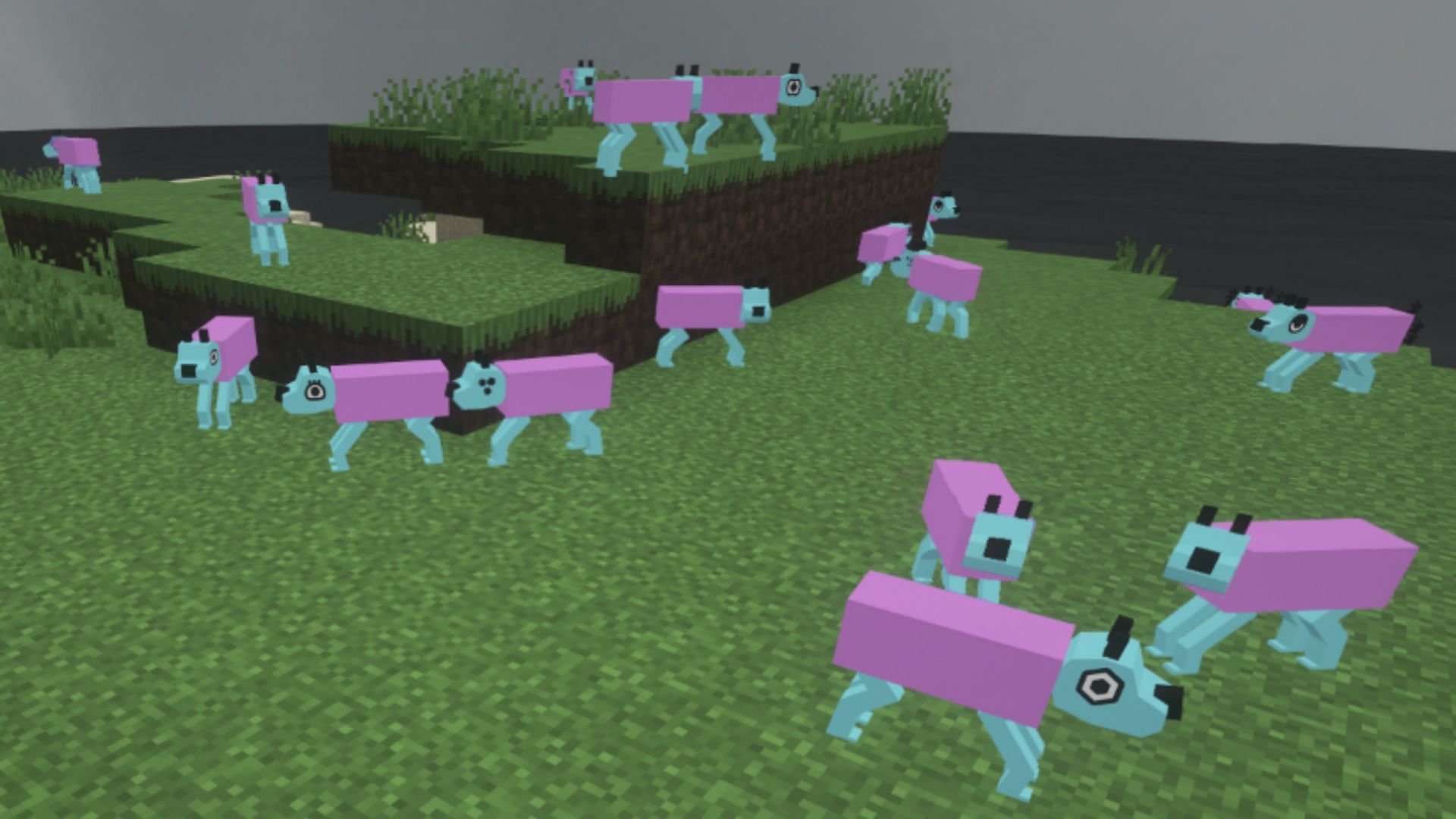Wobbledogs is a funny resource pack that completely changes how wolves look in Minecraft (Image via CurseForge)