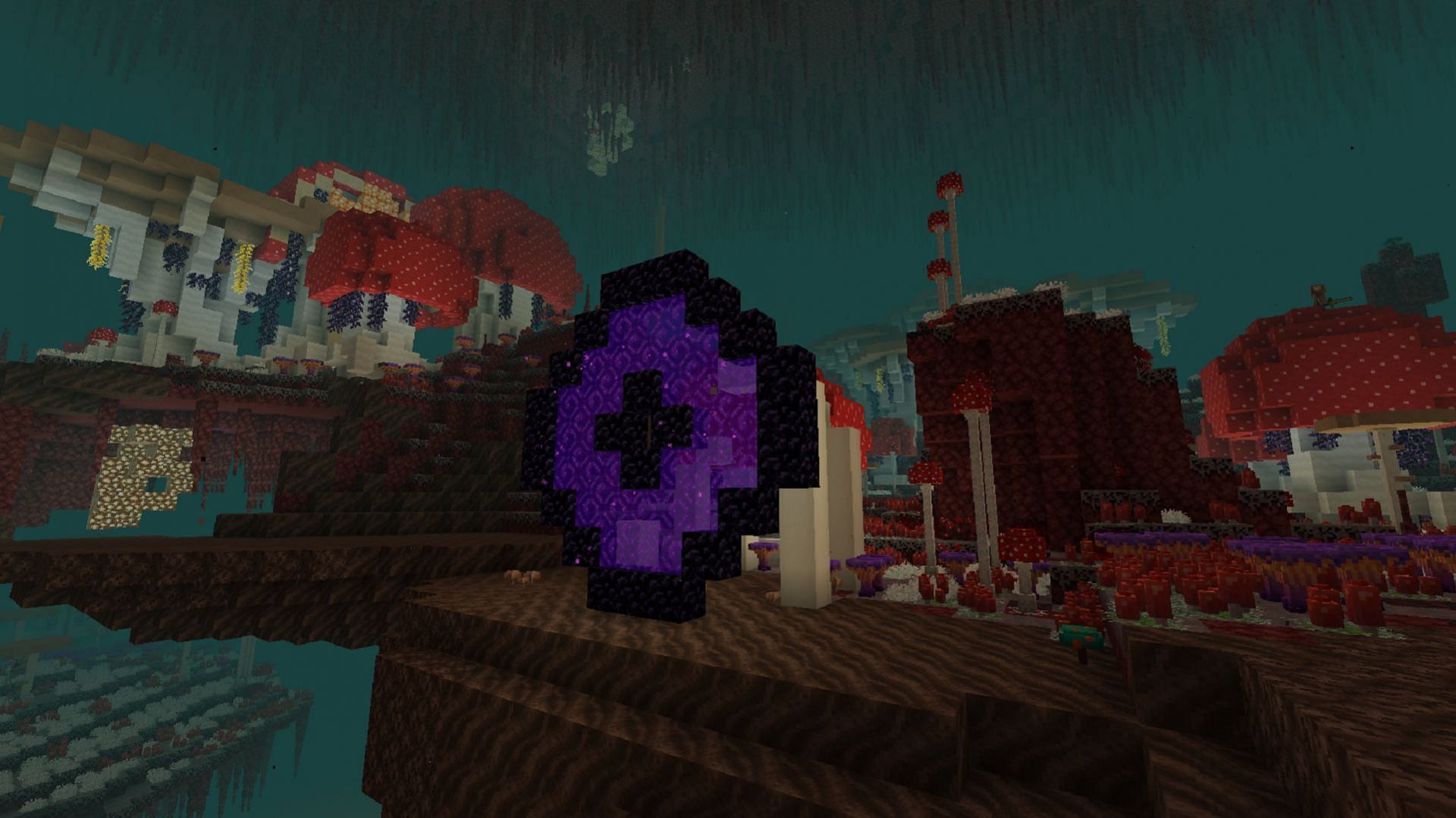 A freeform portal leading to the revamped Nether (Image via Quiqueck/CurseForge)