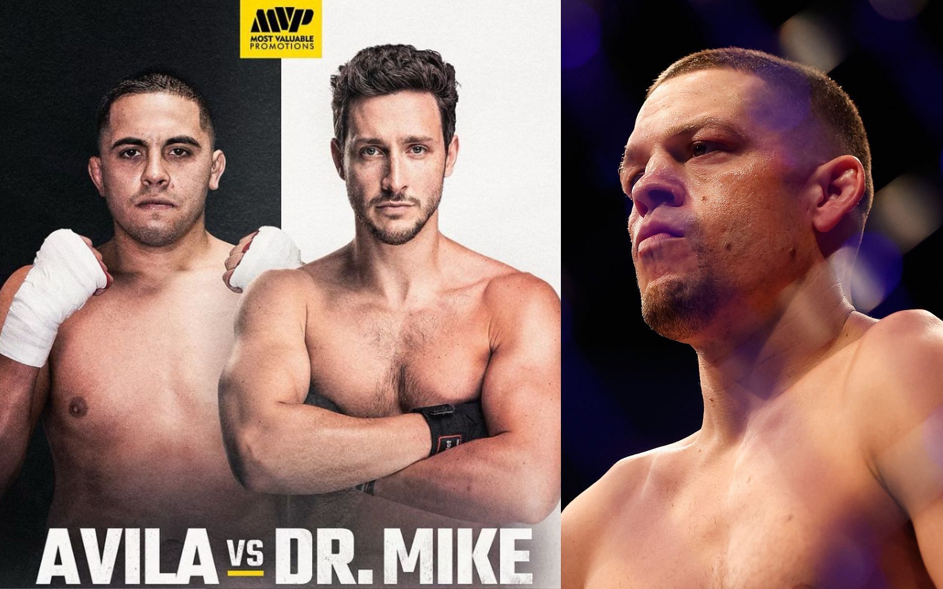 Chris Avila vs. Dr.Mike (left), Nate Diaz (right) [Image courtesy of @chrisavila209 on Instagram]