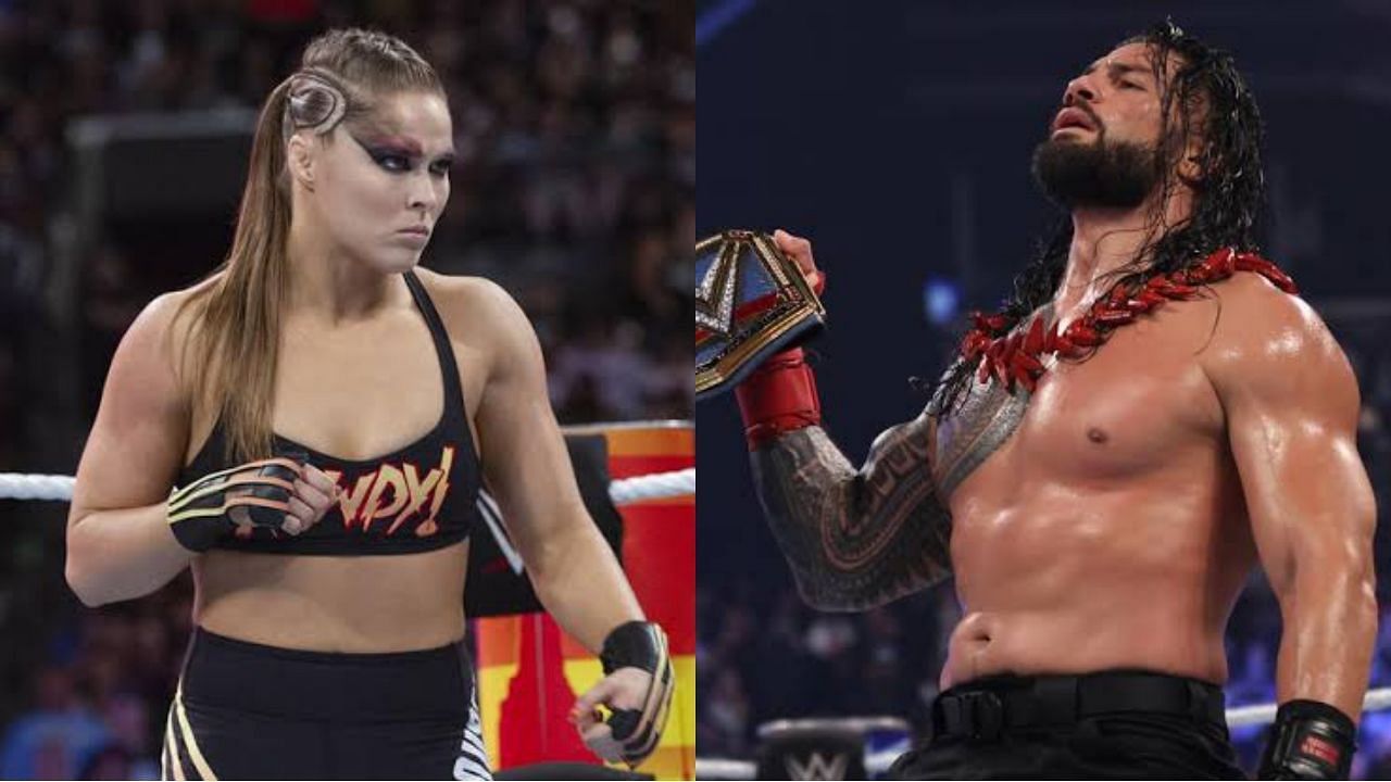 WWE सुपरस्टार्स रोंडा राउजी और रोमन रेंस 