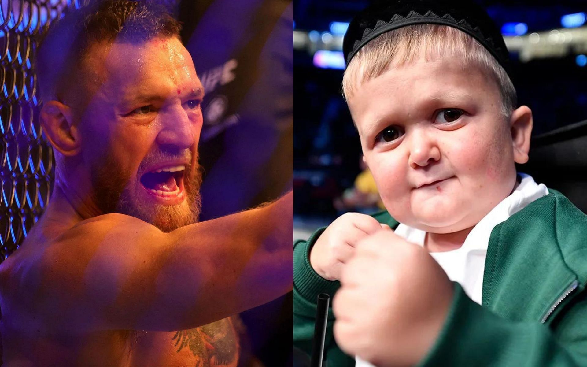 Conor McGregor (left) and Hasbulla (right) [Photo credit: Fox News]