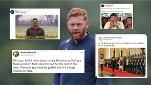 "Technique hi galat hai tumhari" - Twitter reacts as Jonny Bairstow slips in golf course to lose T20 World Cup spot