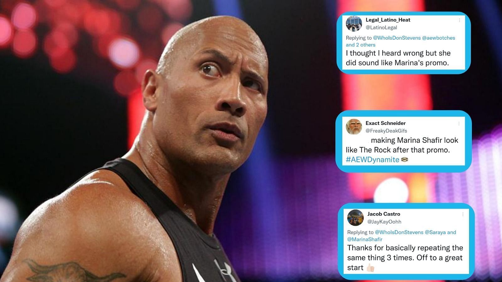Fans thought a recently-debuted star made another AEW star look like The Rock.