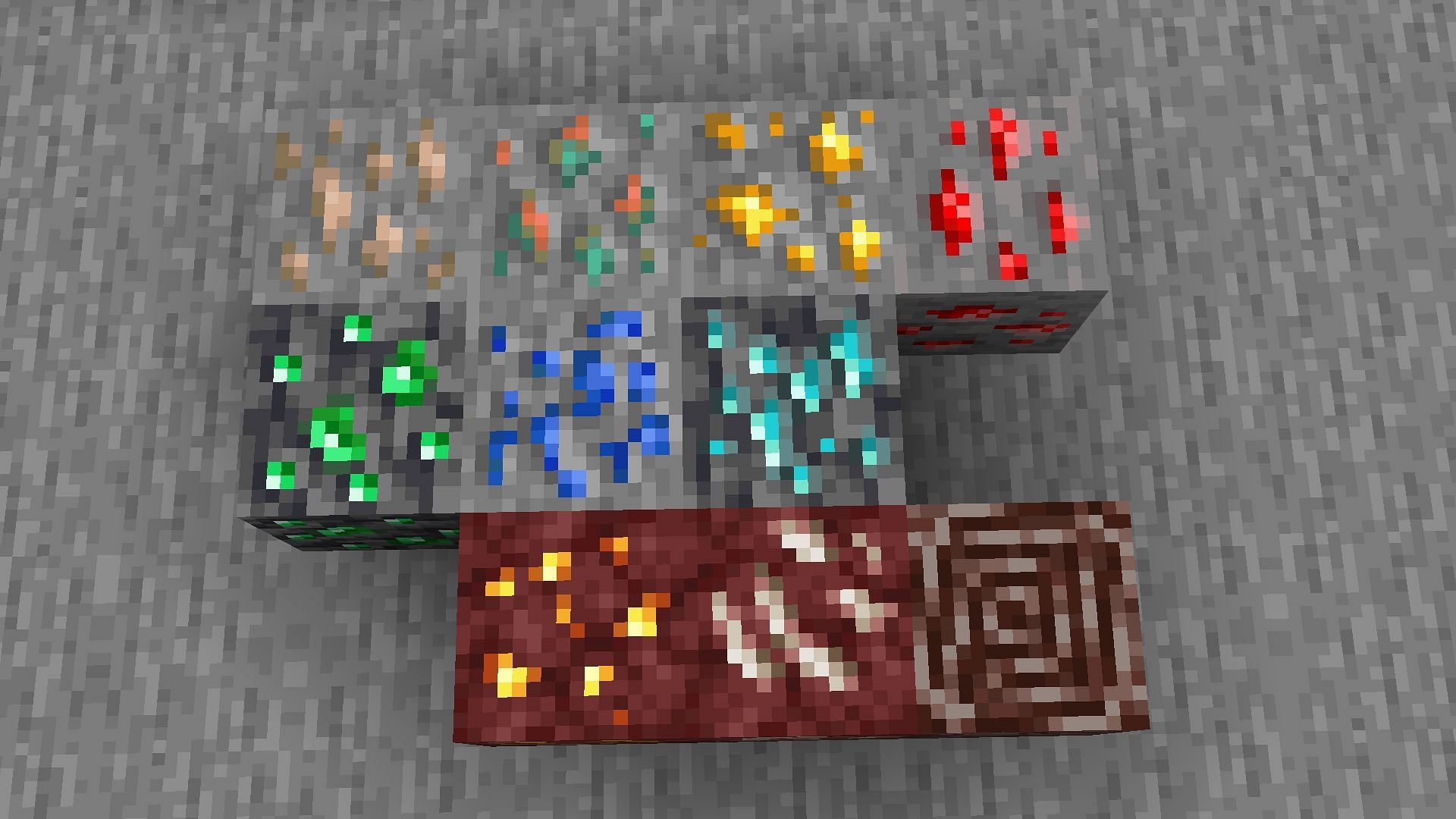 All the ores and their Y levels in Minecraft (Image via Mojang)