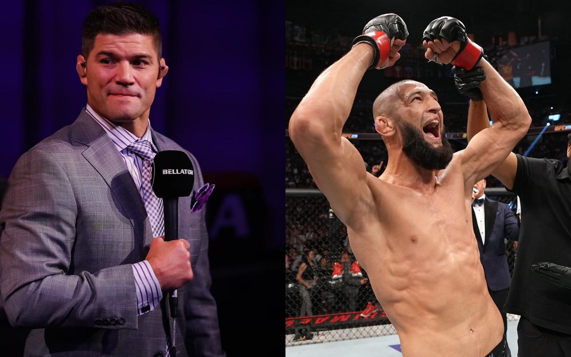 Josh Thomson (Left) and Khamzat Chimaev (Right) [Images via @ufceurope and @therealpunk on Instagram]