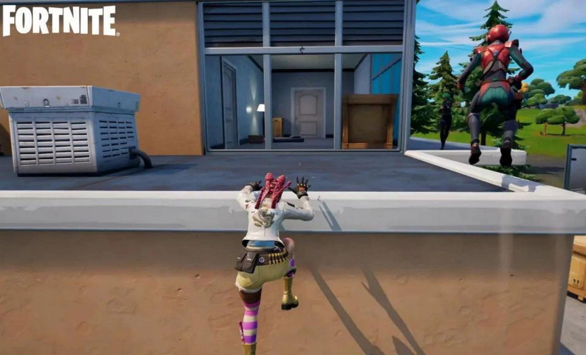 Fortnite now allows players to mantle on ledges. (Image via Sportskeeda)