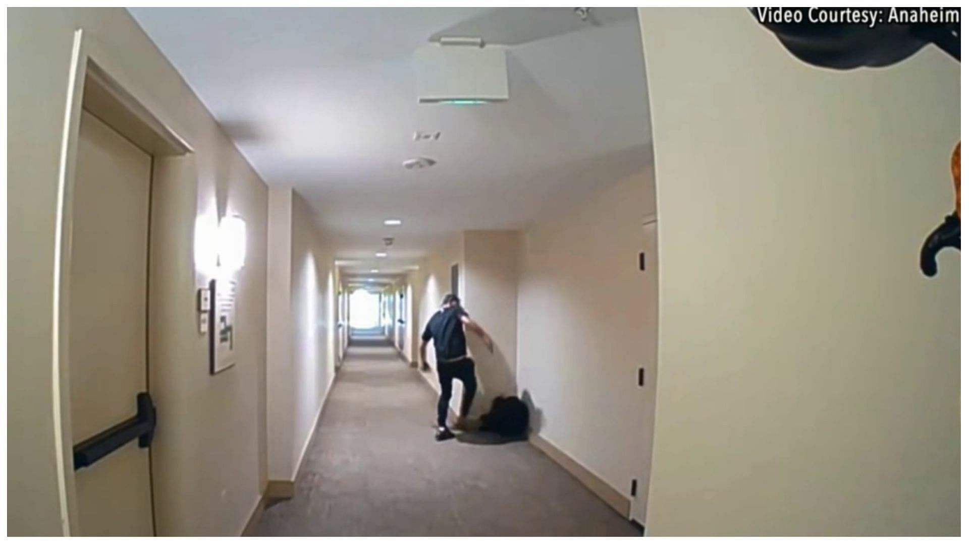 The incident provoked outrage among the building residents (image via Anaheim Police Department)