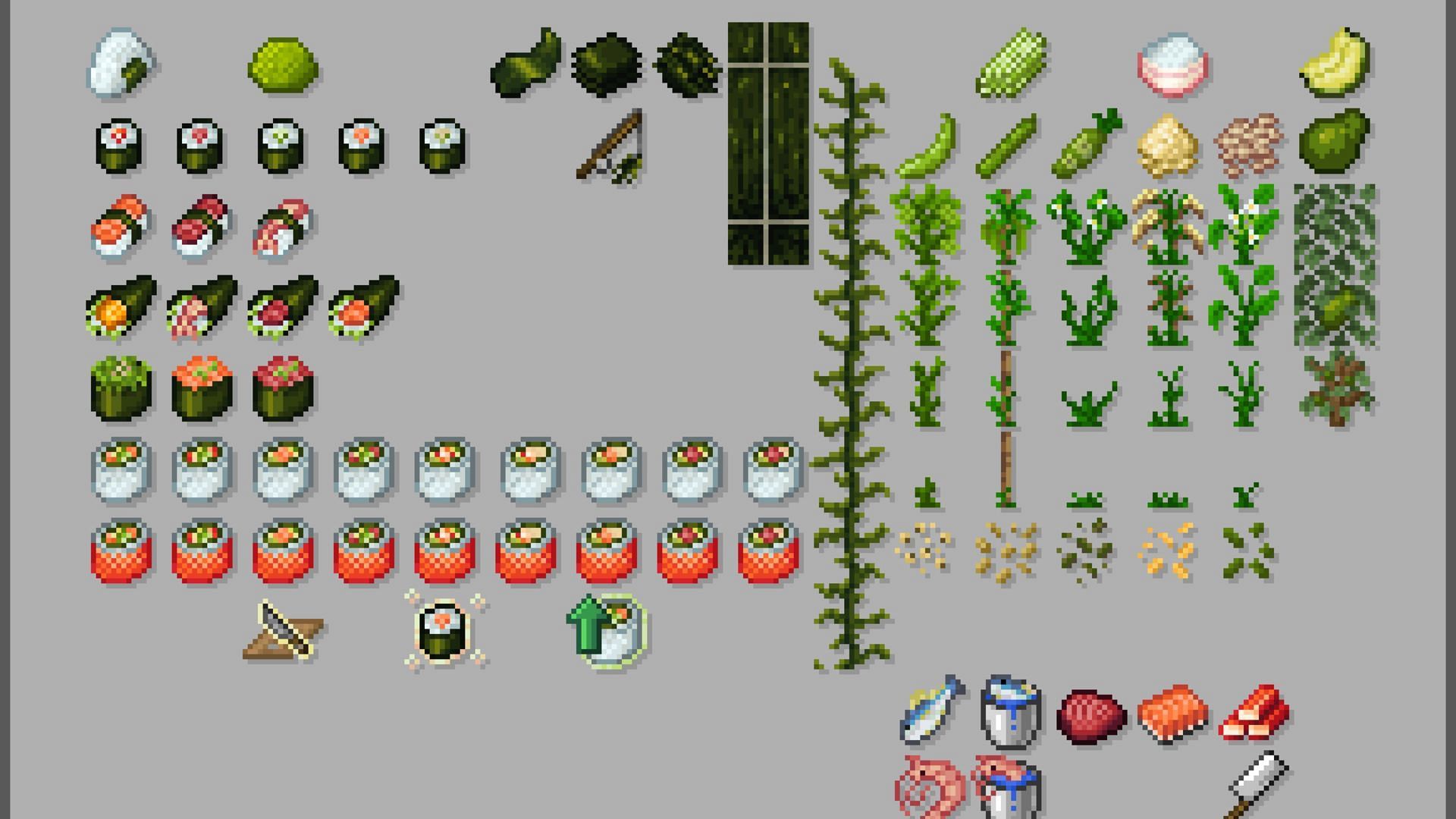 These are all the food items that the mod adds to Minecraft (Image via CurseForge)