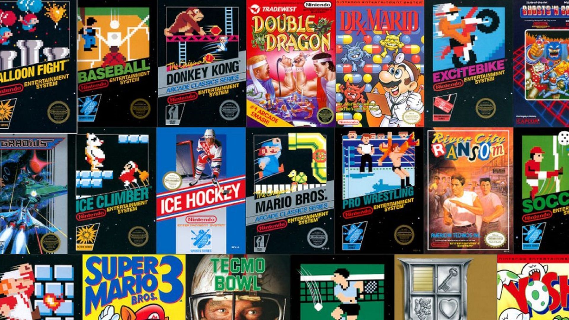 A selection of Switch Online&#039;s NES titles, which require a monthly subscription to play (Image via Nintendo)