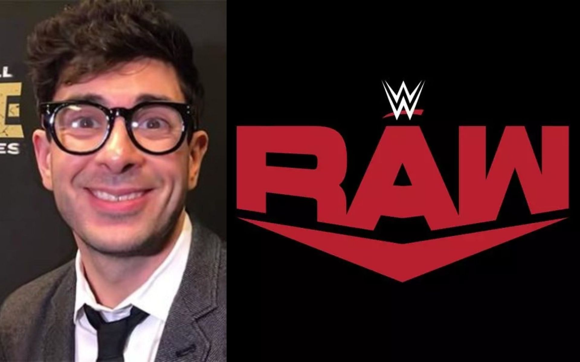 AEW President Tony Khan (left) had a shot at WWE RAW