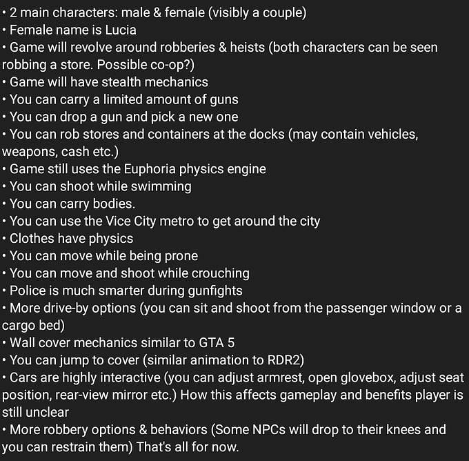 gta 6 leaks analysis