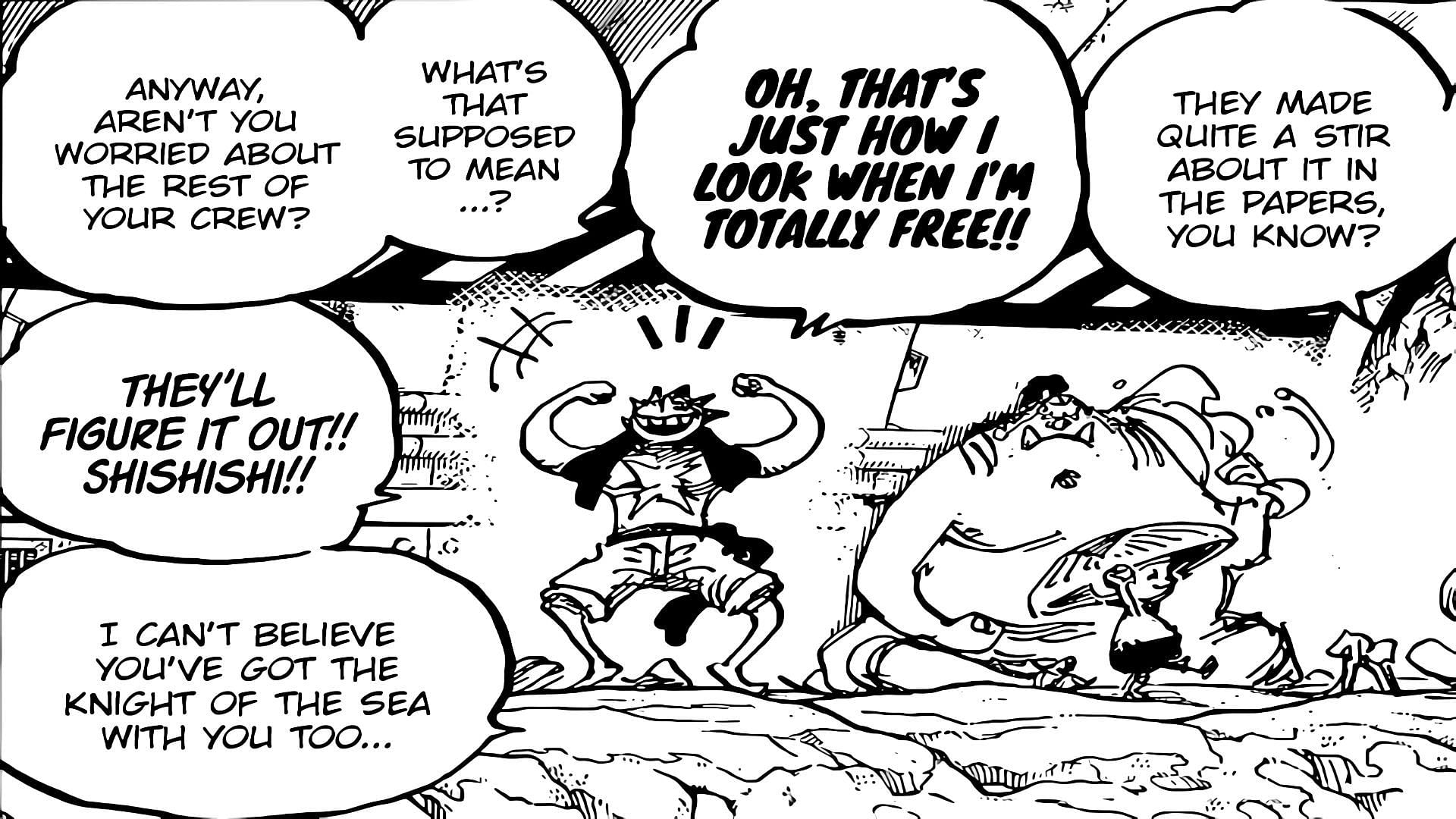 Luffy talking about his Gear 5 form (Image via Shueisha)