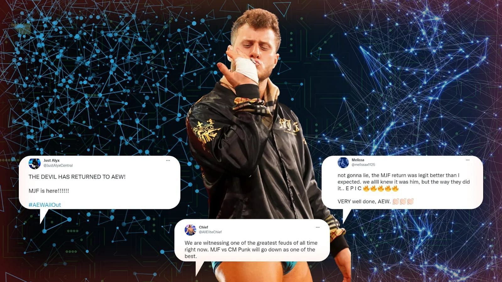 MJF made his AEW return at the All Out pay-per-view
