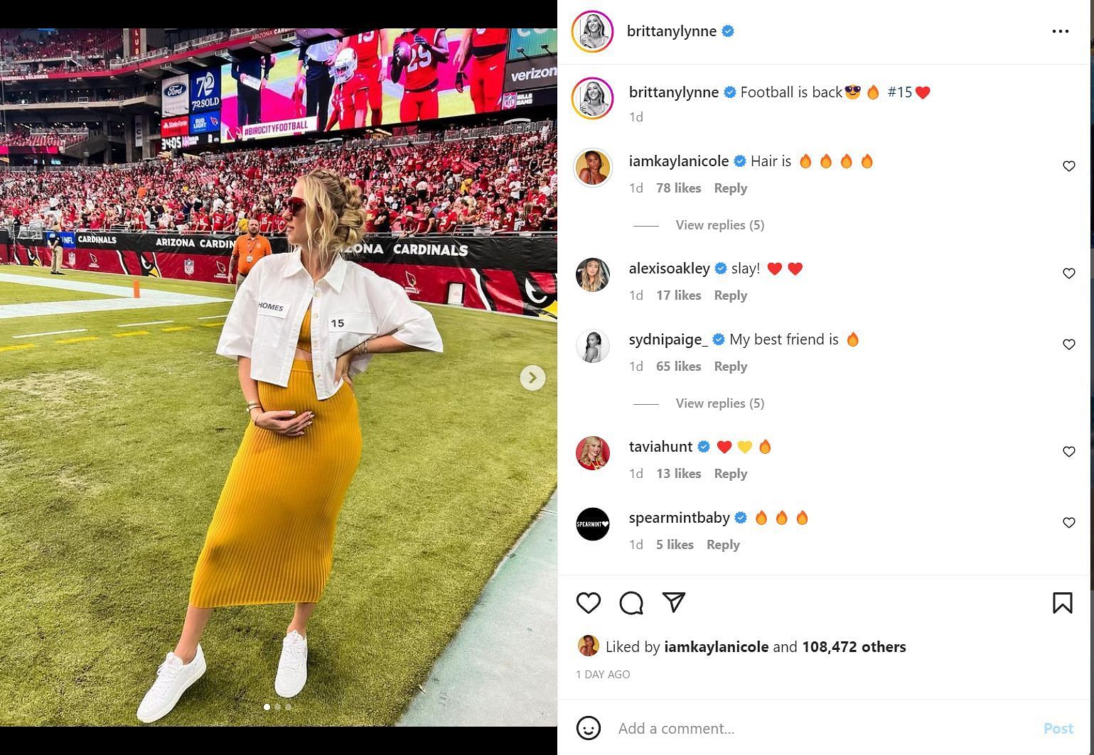 Brittany Mahomes at Chiefs vs Cardinals game