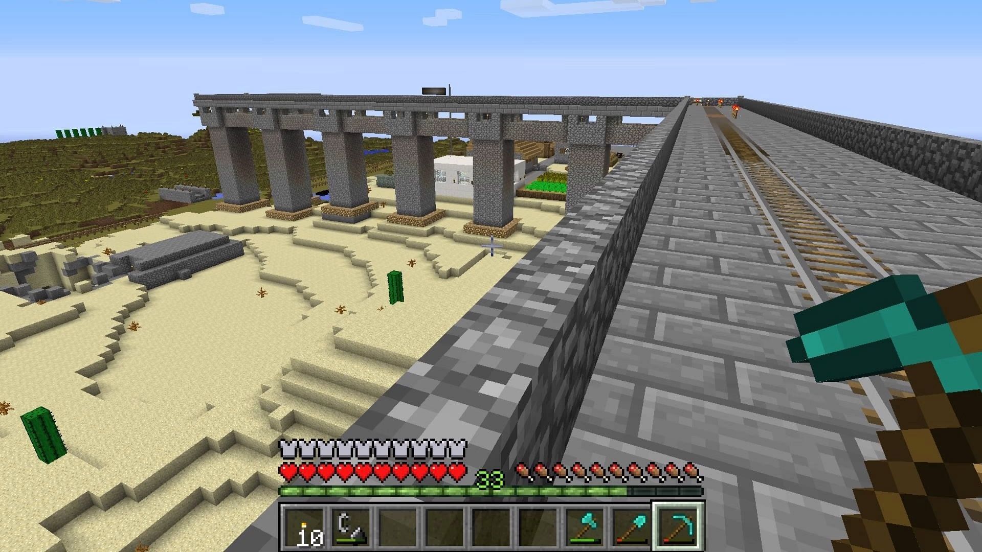 Railway system will help players travel the Minecraft world with ease (Image via Mojang)