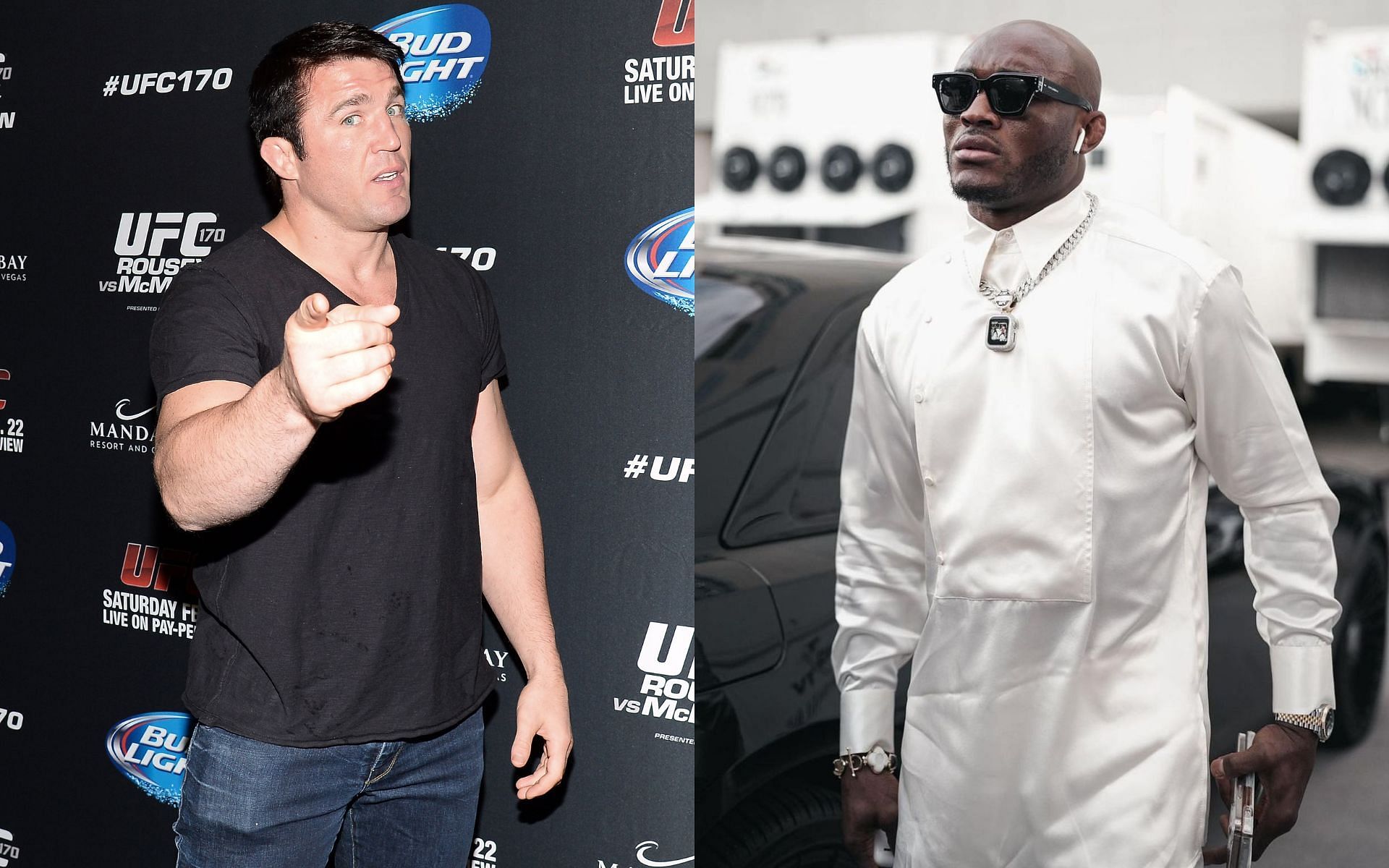 Chael Sonnen (left), Kamaru Usman (right) [Image courtesy: Getty and @usman84kg on Instagram]