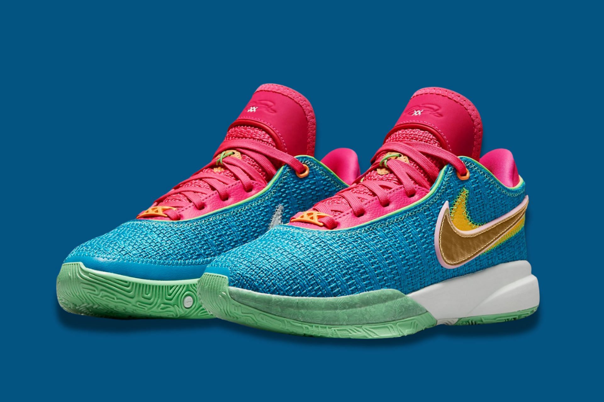 Nike LeBron 20 GS Laser Blue shoes (Image via Nike)