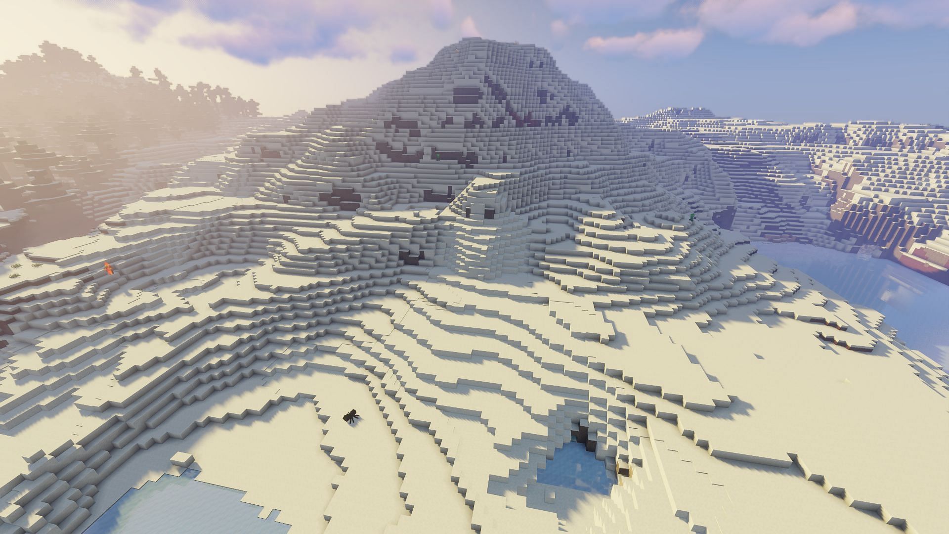 An example of an area that would work for an igloo (Image via Minecraft)