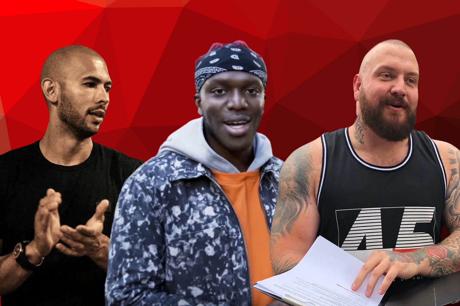 Andrew Tate claims to fight KSI and podcaster The True Geordie (Image via Sportskeeda)