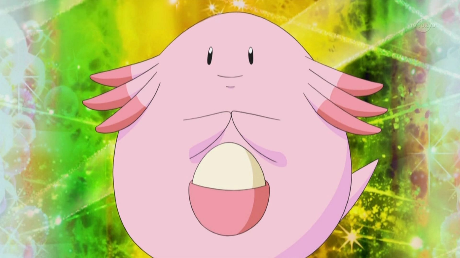 Chansey as it appears in the anime (Image via The Pokemon Company)