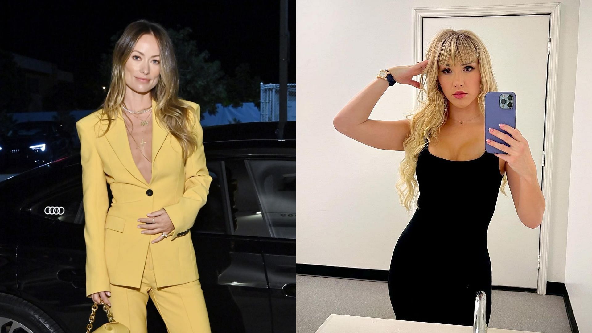 Olivia Wilde (left) and Mikhaila Peterson. (Images via Stefanie Keenan/Getty Images/ and Instagram/mikhailapeterson)