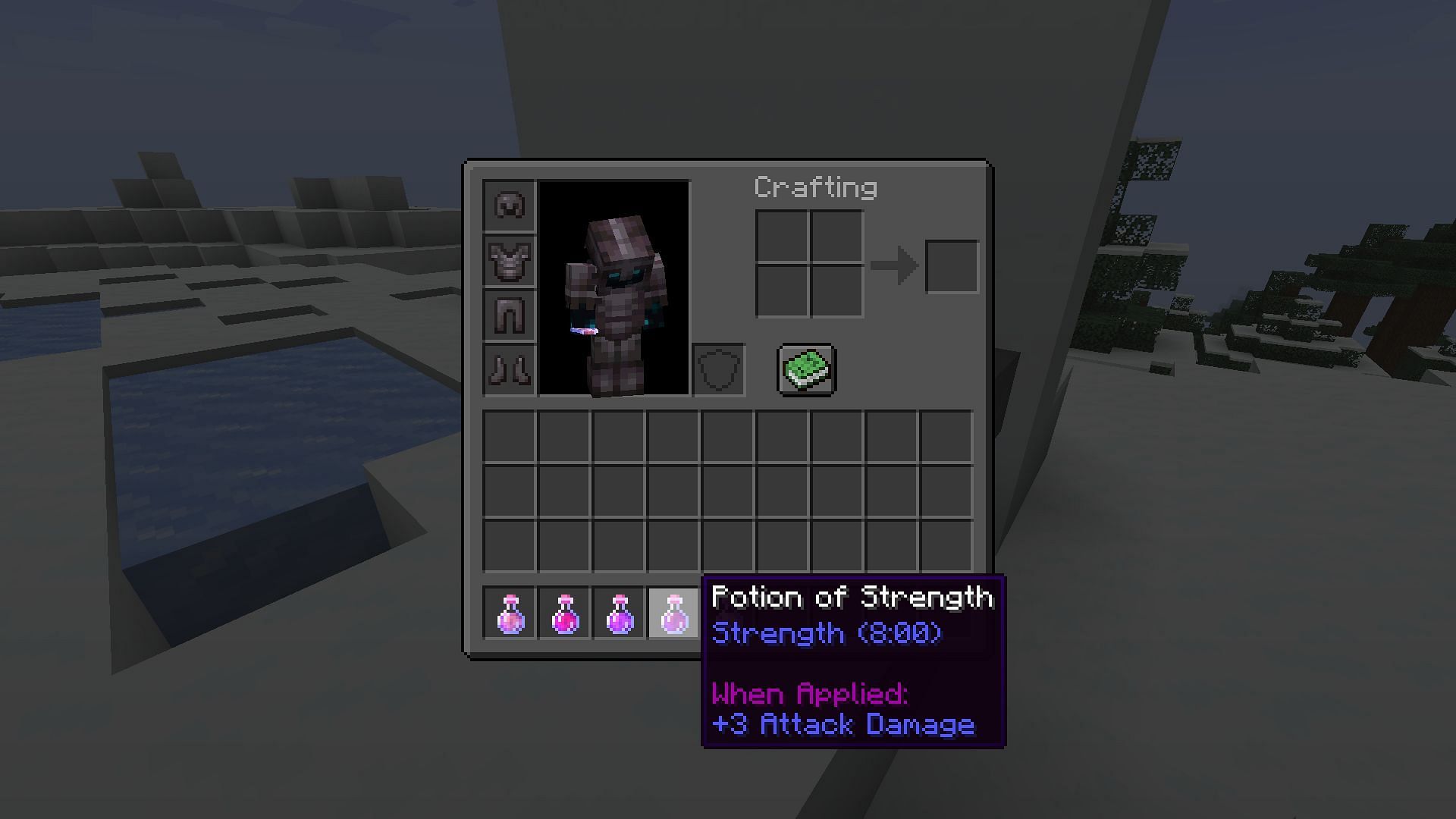 Potion of strength increases melee attack strength in Minecraft (Image via Mojang)