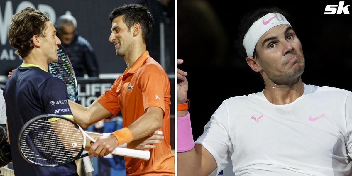 Tennis fans react to Casper Ruud&rsquo;s repulsive look in picture with Novak Djokovic as idol Rafael Nadal is absent at the Laver Cup