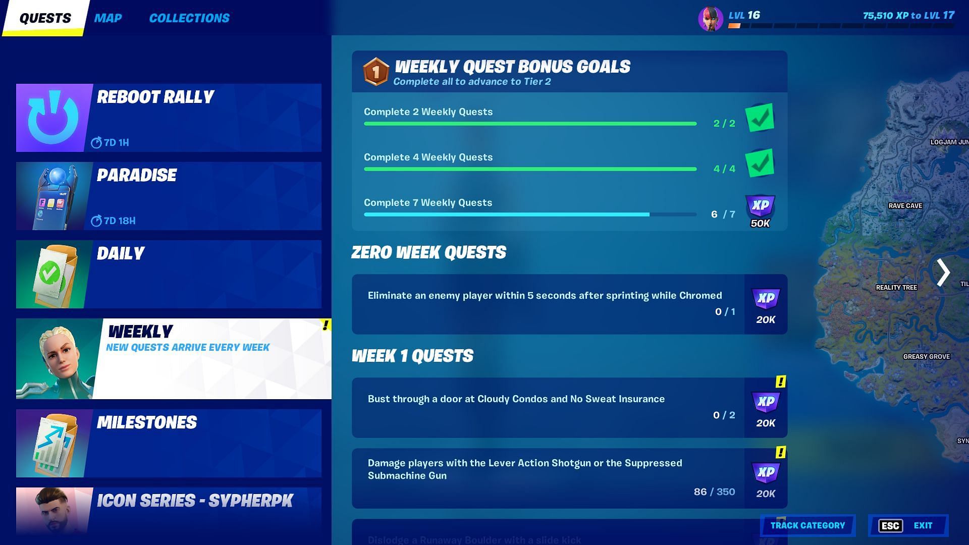 These challenges provide a lot of XP every week (Image via Epic Games)