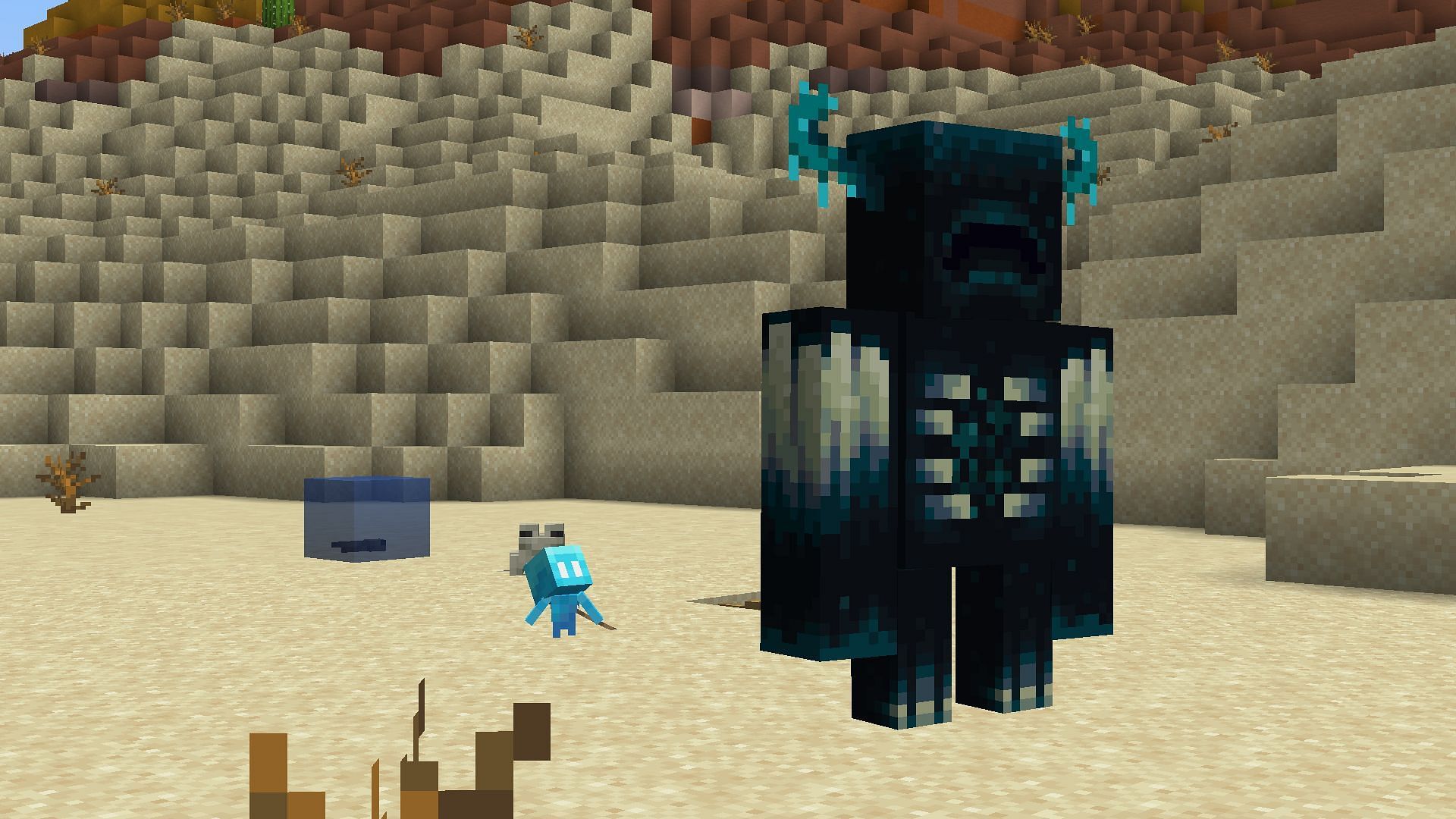 The Warden is one of the tallest and scariest mobs in Minecraft (Image via Mojang)