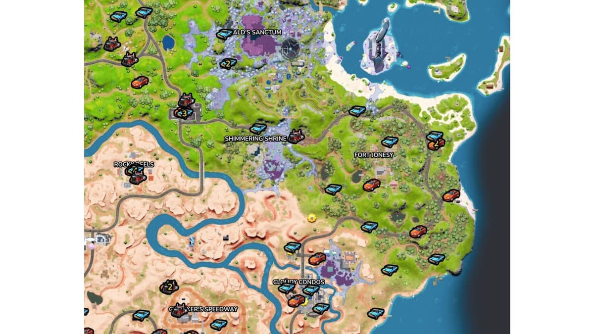 Fortnite How to drive different types of chromed vehicles