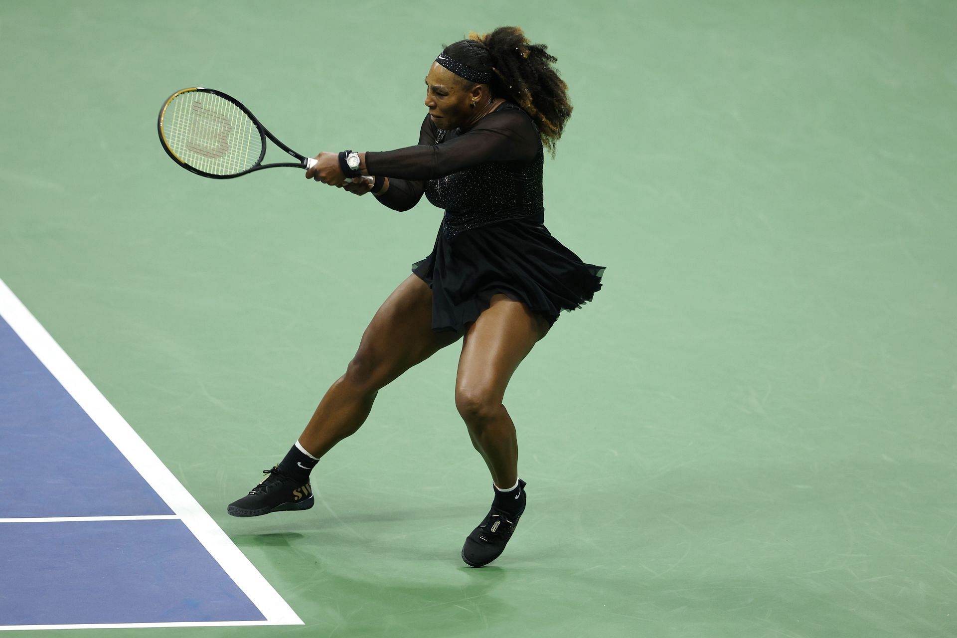 Serena Williams in action during the second round of the 2022 US Open.