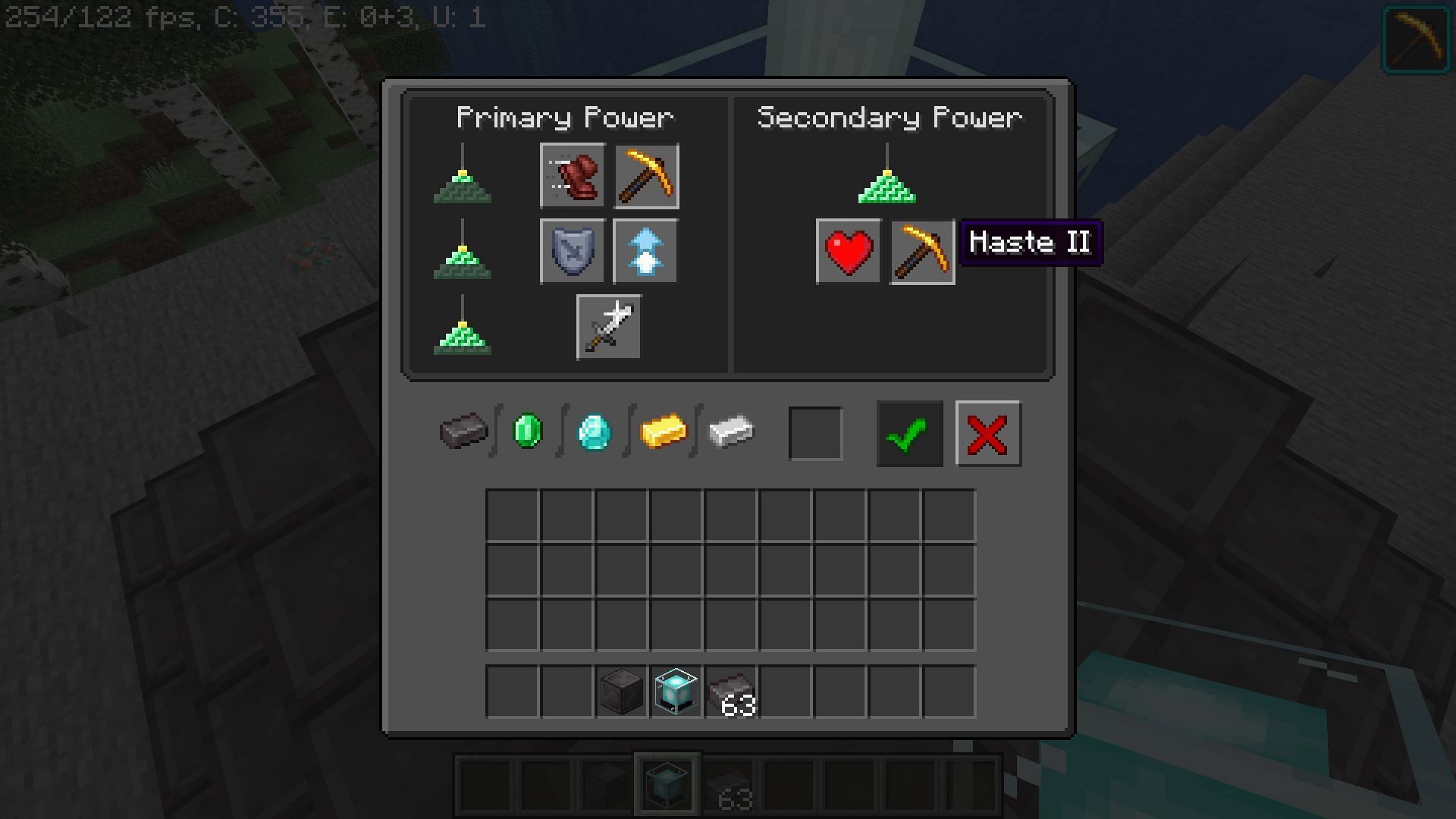 Haste 2 enables players to mine blocks almost instantly in Minecraft (Image via Mojang)