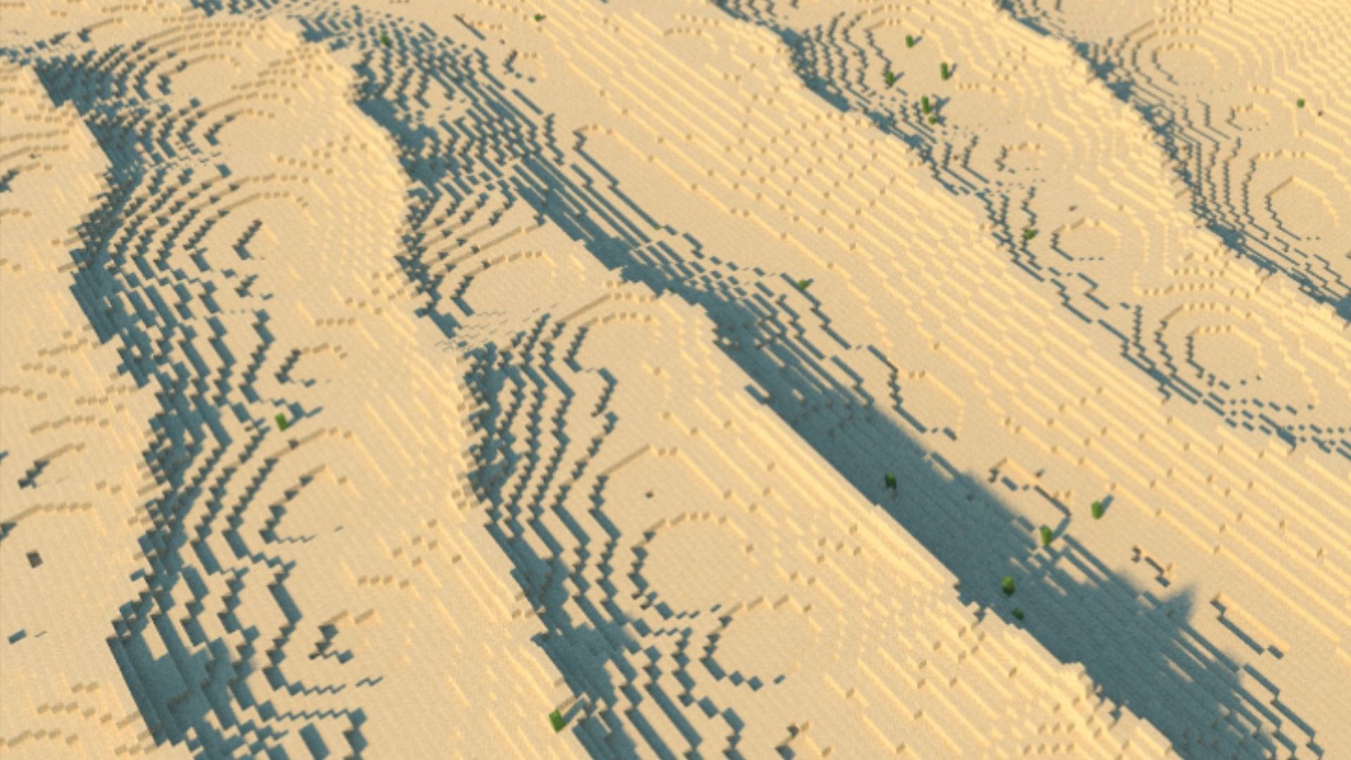 Custom sand dunes (Image via Minecraft)