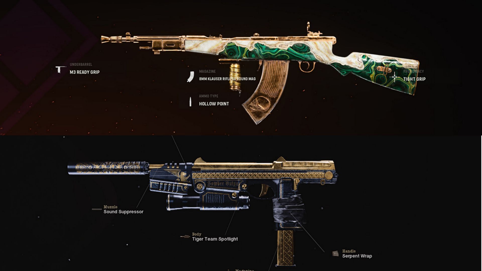 Some available blueprints for Automaton and AMP in-game (Image via Warzone / Activision)