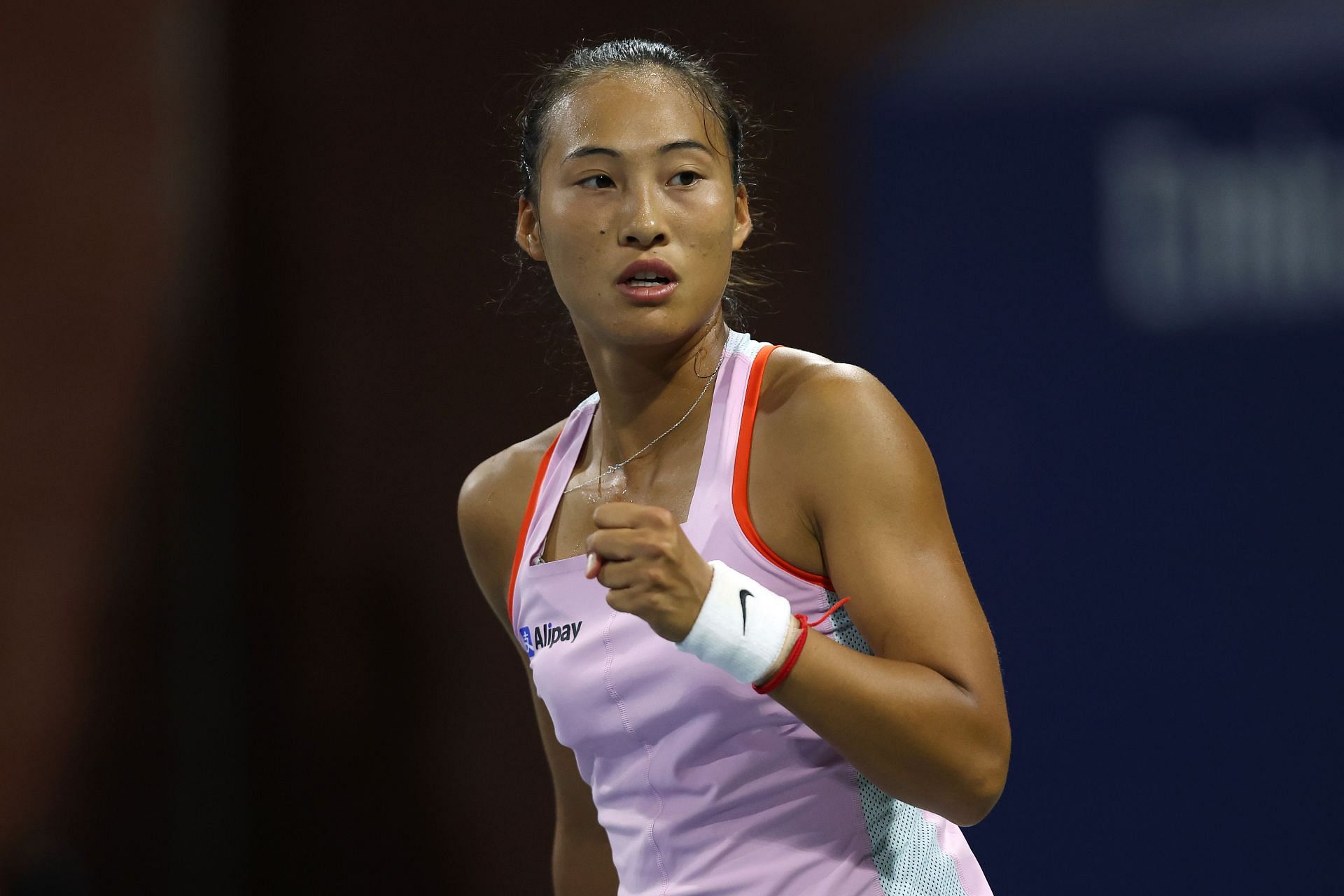 Qinwen Zheng at the 2022 US Open.