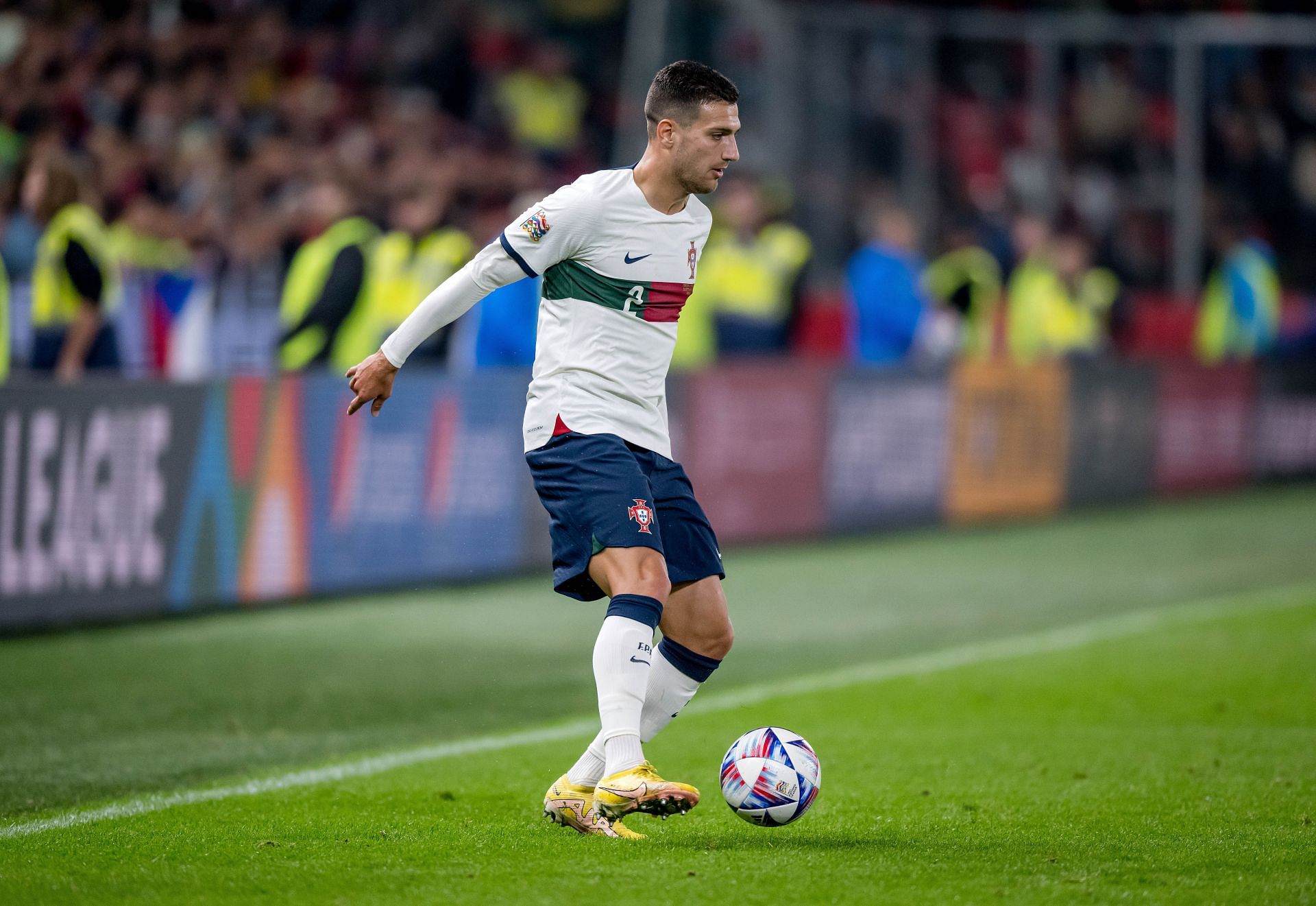 Dalot in action against Czech Republic: UEFA Nations League - League Path Group 2