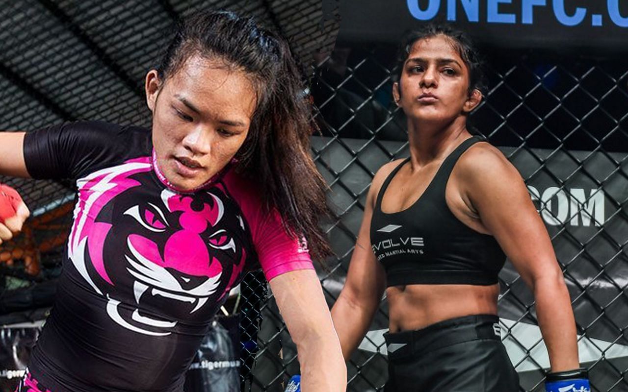 Tiffany Teo (left) plans to make short work of Ritu Phogat (right) at ONE 161. (Image courtesy of ONE)