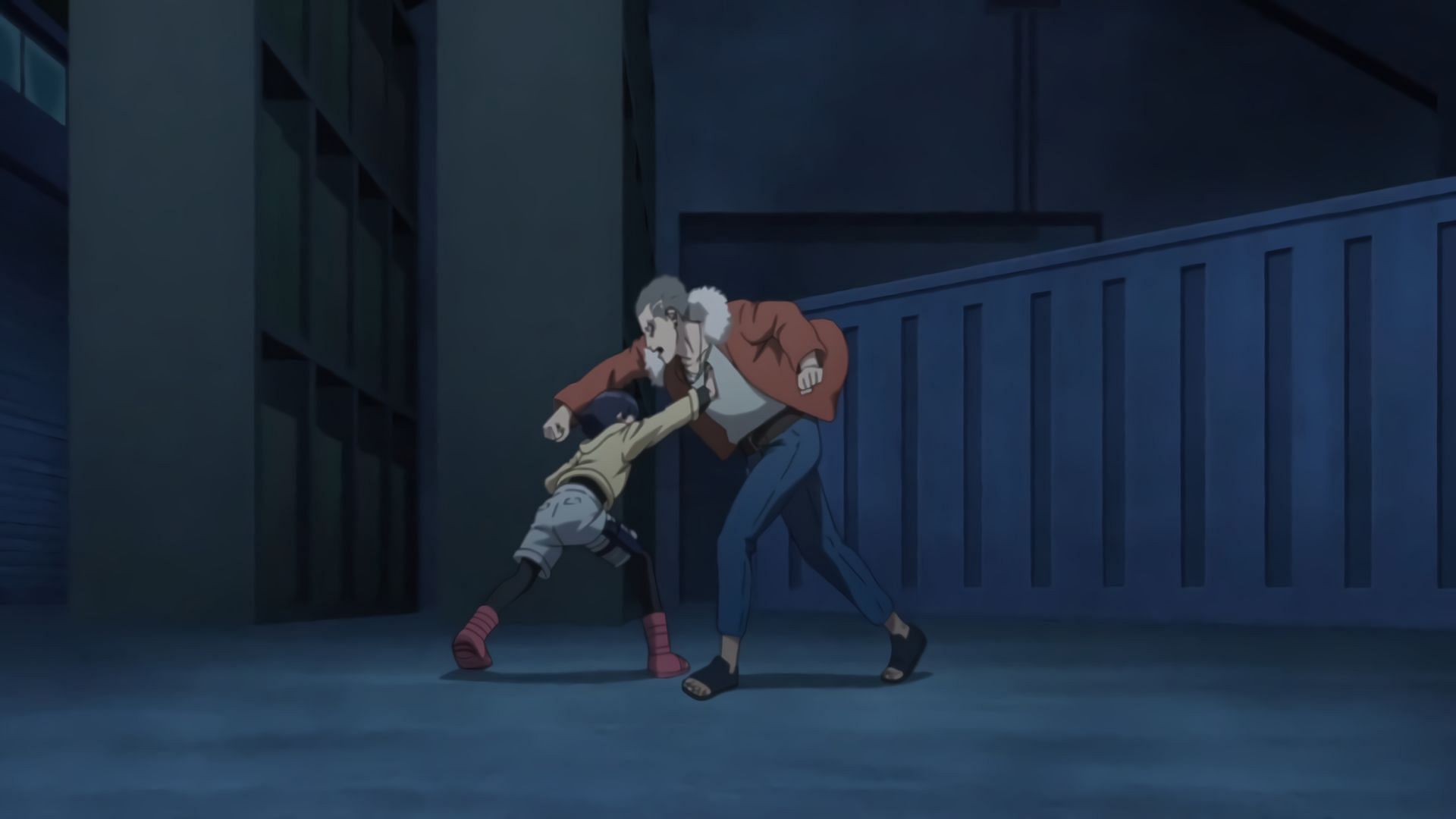 Himawari attacking the leader in Boruto episode 266 (Image via Studio Pierrot)