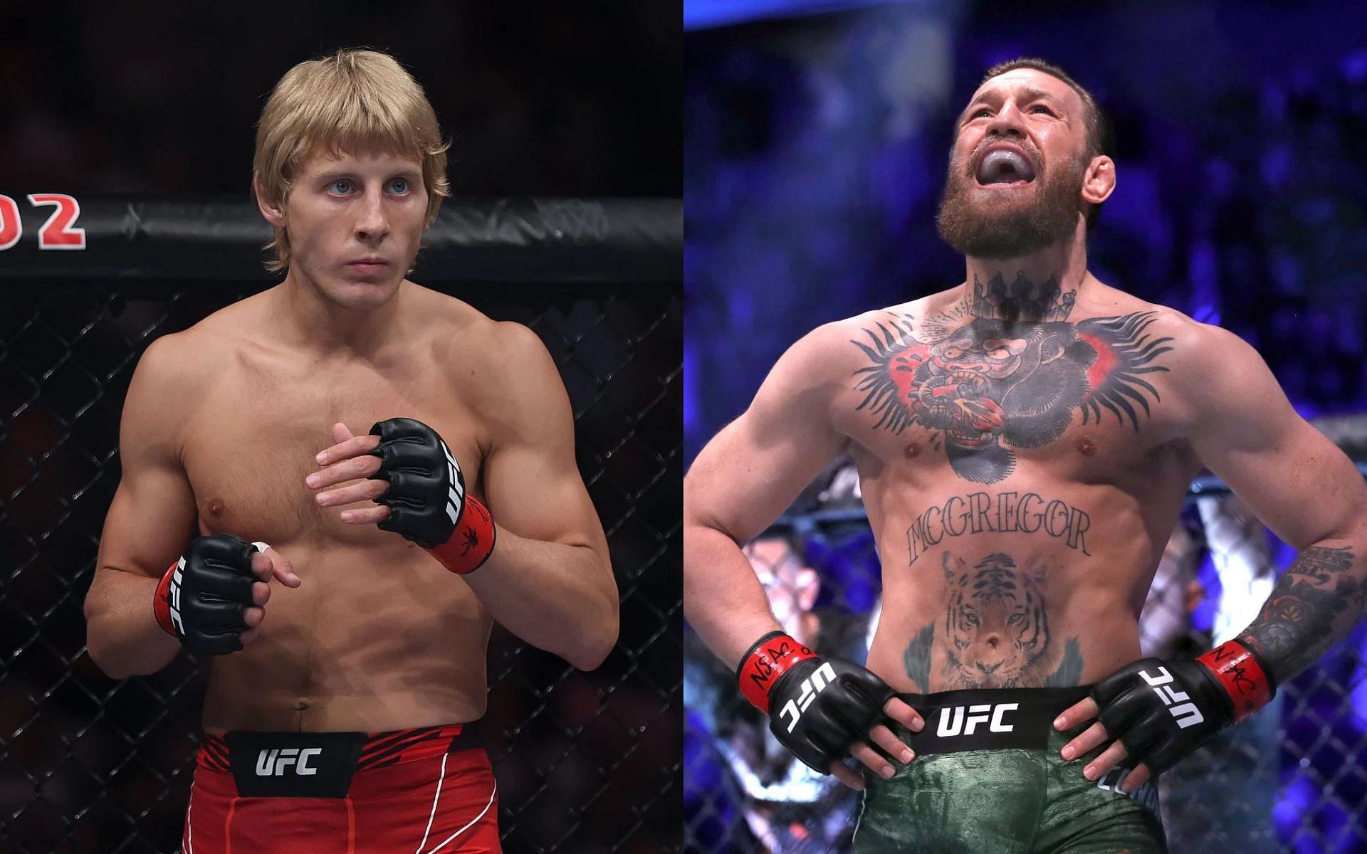 Paddy Pimblett (left), Conor McGregor (right)