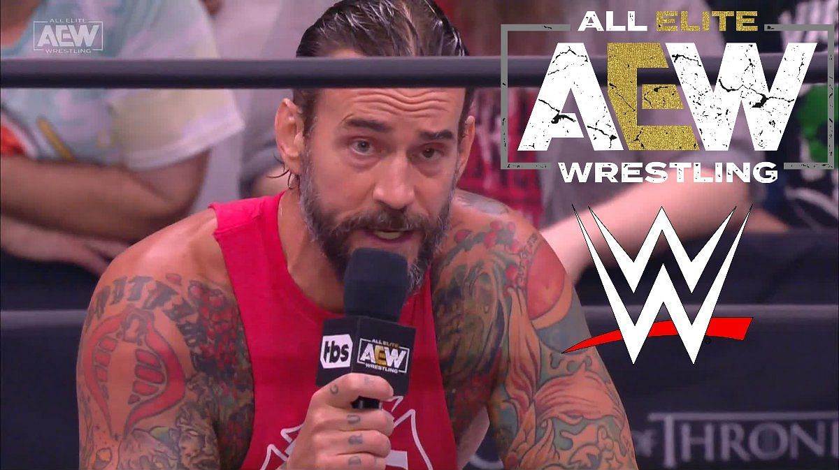 Punk, during one of his AEW promos.
